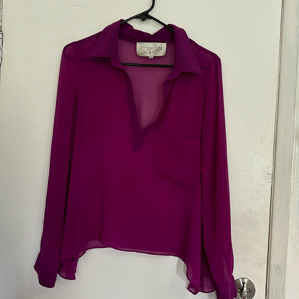 26 Rory Beca Purple Blouse NWOT